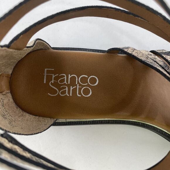 Franco Sarto Gaetana Flat Gladiator Sandals, Natural, 6.5 US / 36.5 EU / Women’s - Picture 11 of 16